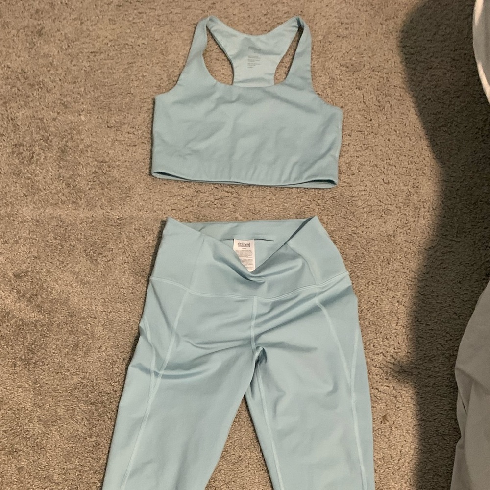 Girlfriend collective Paloma racerback bra and high rise leggings